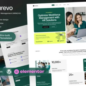 Human Resources Management Platform Elementor Template Kit – Hurevo