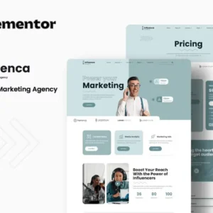 Influencer Marketing Agency Elementor Template Kit – Influenca