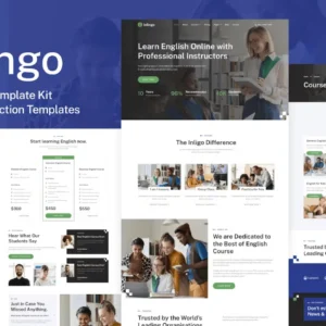 Professional English Course Elementor Template Kit – Inlingo