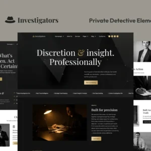 Private Detective Elementor Template Kit – Investigators