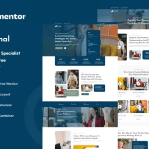 Social Media Specialist Elementor Template Kit – Jornal