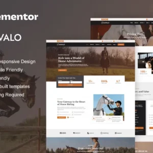 Horse Riding Club Elementor Pro Template Kit – Kavalo