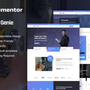 Locksmith & Key Maker Service Elementor Template Kit – KeyGenie