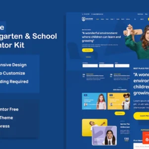 Kindergarten & School Elementor Template Kit – Kidzone