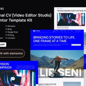 Video Editor Elementor Template Kit – KlipSeni