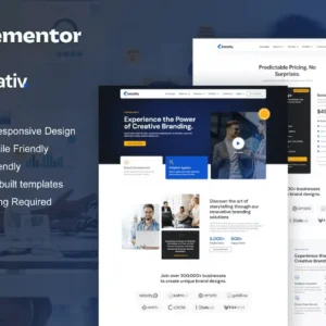 Digital Agency & Creative Branding Elementor Pro Template Kit – Kreativ