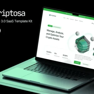 Web3 SaaS Elementor Template Kit – Kriptosa