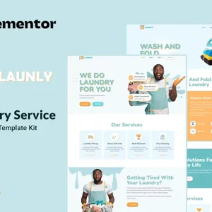 Laundry Service Elementor Template Kit – Launly