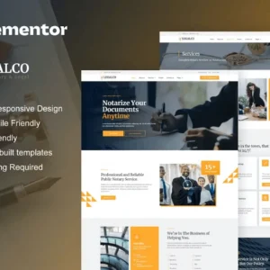 Notary Public & Legal Services Elementor Pro Template Kit – Legalco