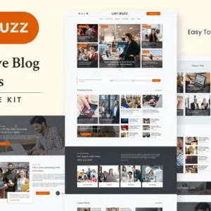 Blog & Magazine Elementor Pro Template Kit – Linqbuzz
