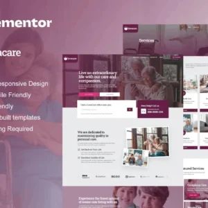 Senior Care Services Elementor Template Kit – LovaCare