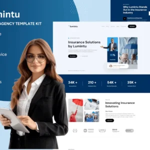 Insurance Agency Elementor Template Kit – Lumintu