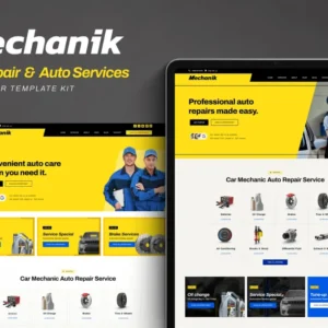 Car Repair & Auto Services Elementor Template Kit – Mechanik