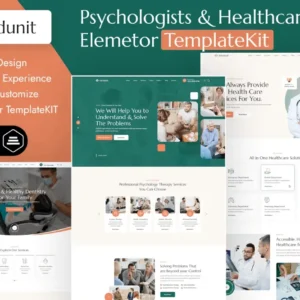 Psychologists & Health Care Elementor Template Kit – Medunit