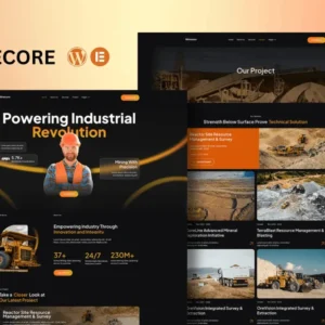 Mining & Industry Elementor Template Kit – Minecore