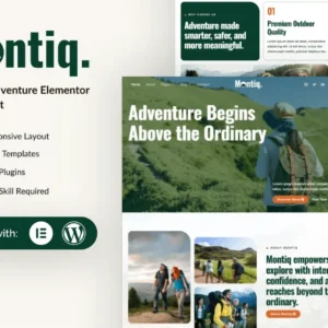 Hiking & Adventure Elementor Template Kit – Montiq