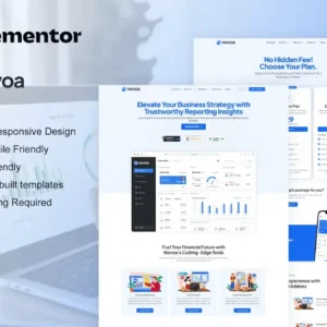 Saas & Finance Software Service Elementor Template Kit – Novoa