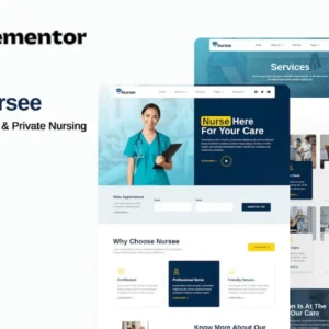 Homecare & Private Nursing Elementor Template Kit – Nursee