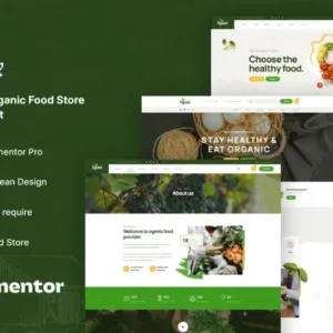 Organic Food Store Elementor Template Kit – Ogenix