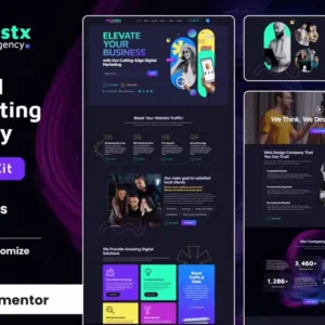 SEO & Digital Agency Elementor Template Kit – Optimistx