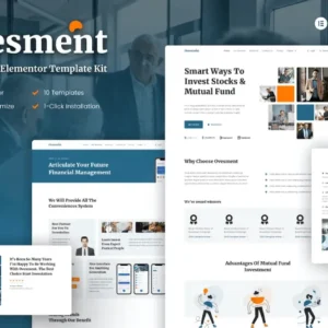 Investment & Finance Elementor Template Kit – Ovesment