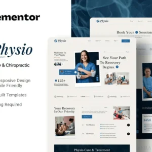 Physiotherapy & Chiropractic Elementor Template Kit – Physio