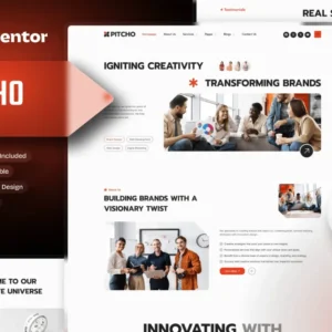 Creative Agency Elementor Template Kit – Pitcho