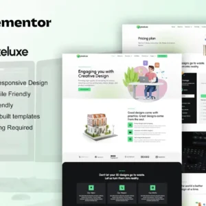 3D Design Studio Elementor Pro Template Kit – Pixeluxe