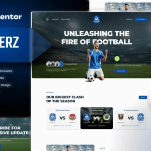 Football Team & Sports Club Elementor Template Kit – Playerz