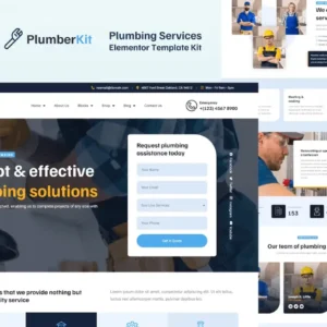 Plumbing Services Elementor Template Kit – PlumberKit