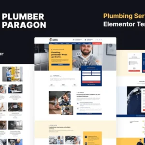 Plumbing Services Elementor Pro Template Kit – Plumber Paragon