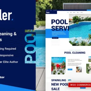 Swimming Pool Cleaning Services Elementor Pro Template Kit – Pooler