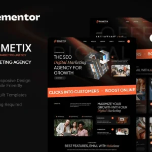 Digital Marketing Agency Elementor Template Kit – Prometix