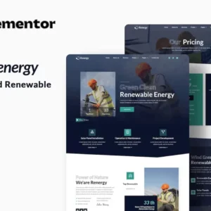 Solar & Renewable Elementor Template Kit – Renergy