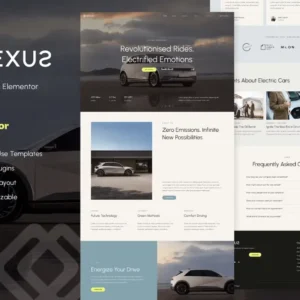 Electric Vehicles Elementor Template Kit – Rexus
