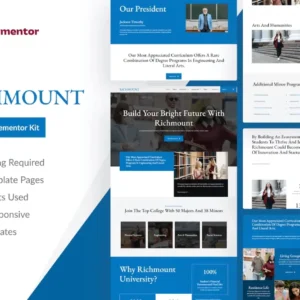 Education Elementor Pro Template Kit – Richmount University