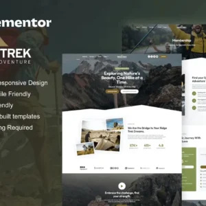 Hiking & Adventure Elementor Template Kit – RidgeTrek