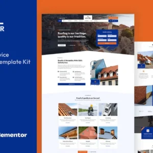 Roofing Service Elementor Pro Template Kit – Roofixer