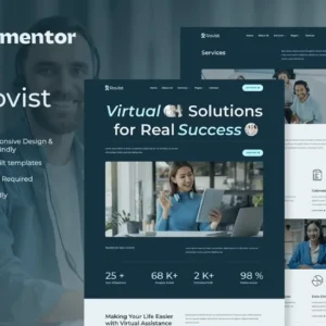 Virtual Assistant Service Elementor Template Kit – Rovist