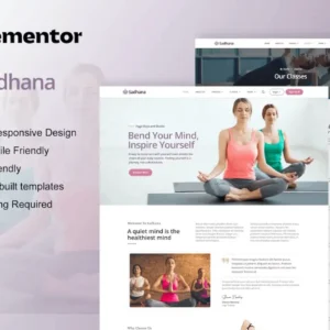 Yoga Teacher & Studio Elementor Template Kit – Sadhana