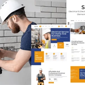Electrical & Electrician Service Company Elementor Pro Template Kit – Salford