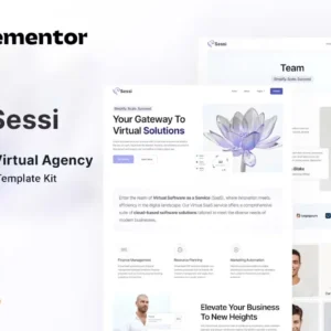 Saas & Virtual Agency Elementor Template Kit – Sessi
