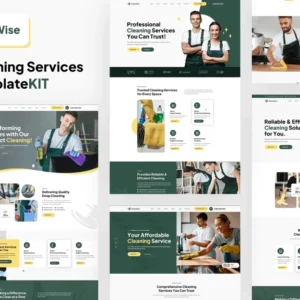 Cleaning Website Elementor Template Kit – Shinewise