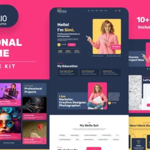 Simi– Personal Portfolio & Resume Elementor Template Kit