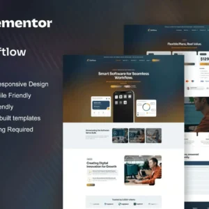 Technology & Software Company Elementor Template Kit – Softlow