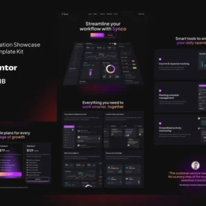 SaaS & Software Showcase Elementor Template Kit – Synco