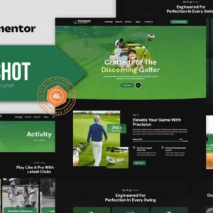 Golf Club & Course Elementor Template Kit – Teeshot