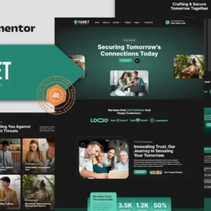 Cyber Security Services Elementor Pro Template Kit – Tenet