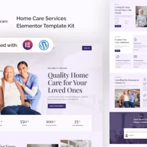 Home Care Services Elementor Template Kit – Theycare