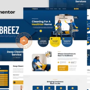 Cleaning Service Company Elementor Template Kit – Tidybreez